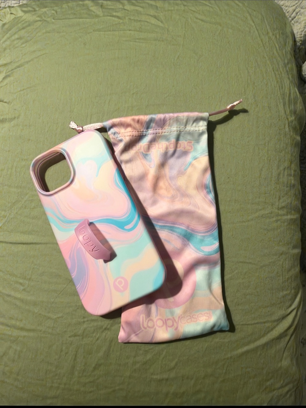 Loopy iPhone 15 case: Sherbet Swirl